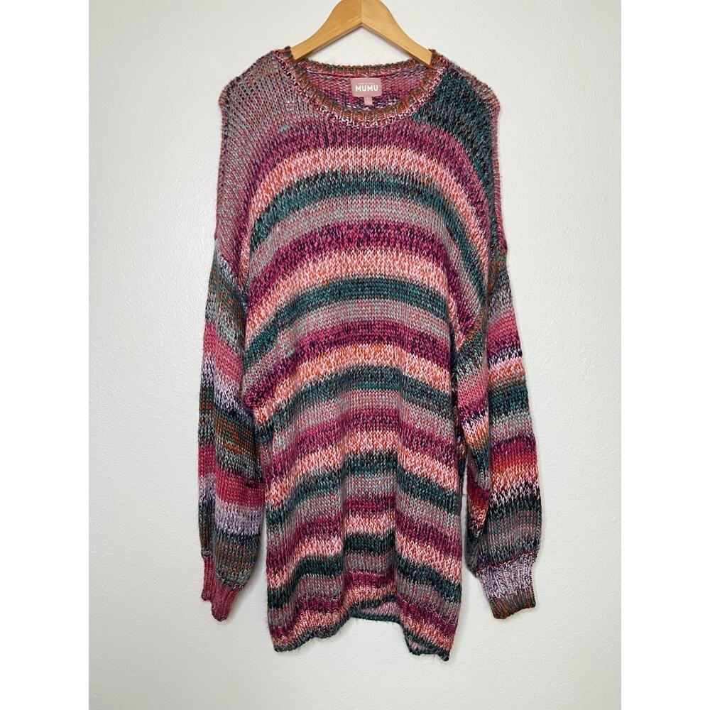 Show Me Your Mumu Timothy Tunic Sweater Ombre Space Dye Knit Size Large Whimsy